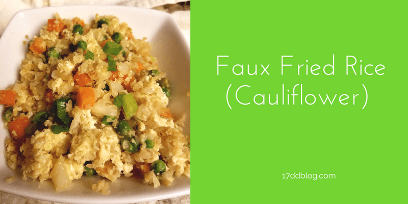 Faux Fried Rice made wit cauliflower - perfect for all cycles of the 17 Day Diet!