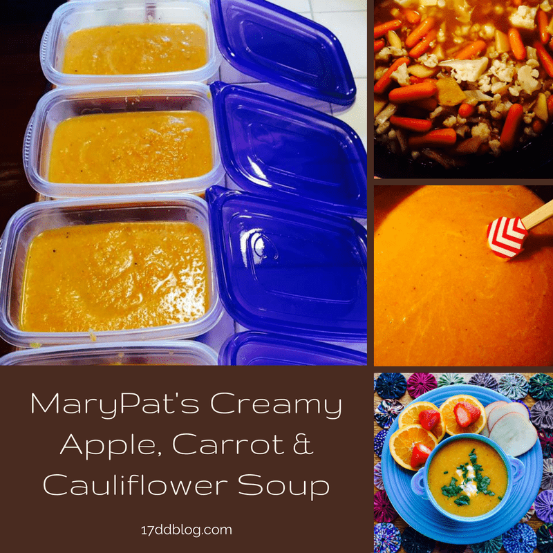 MaryPat's Creamy Apple, Carrot & Cauliflower Soup is a perfect meal for the 17 Day Diet