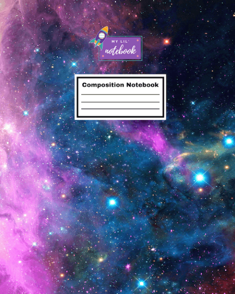 Composition Book for Students - space theme