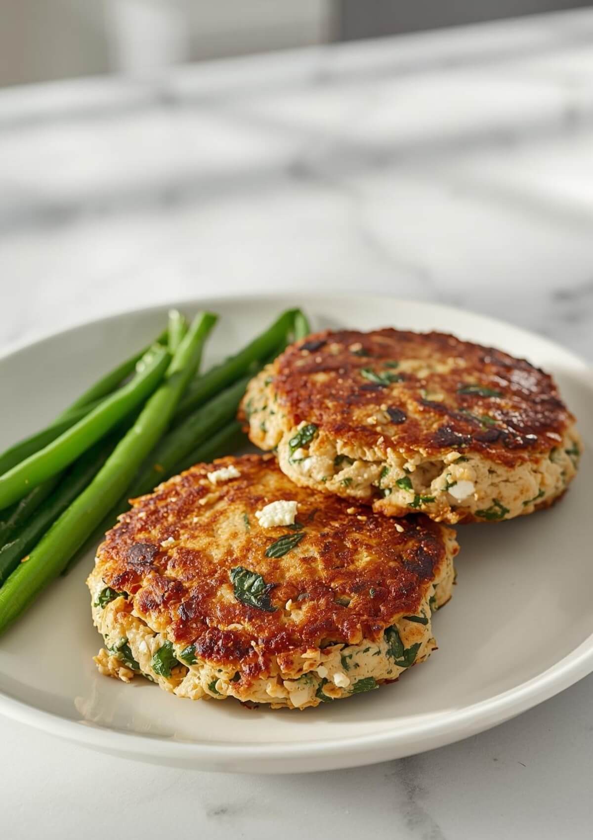 These Chicken Feta Spinach Burgers are Keto Diet Friendly too!