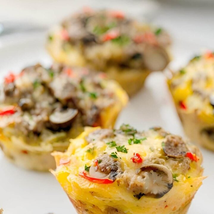 Sausage Egg Muffins are a perfect grab and go breakfast for busy mornings