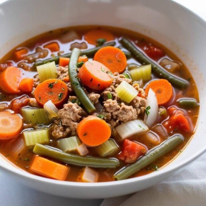 This low carb turkey soup is delicious on a cold day
