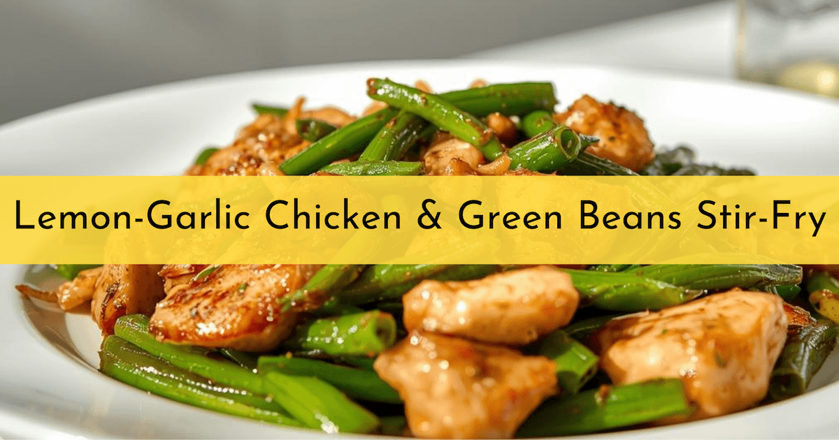 Lemon-Garlic Chicken & Green Bean Stir-Fry is a perfectly low carb meal for lunch or dinner on the 17 Day Diet