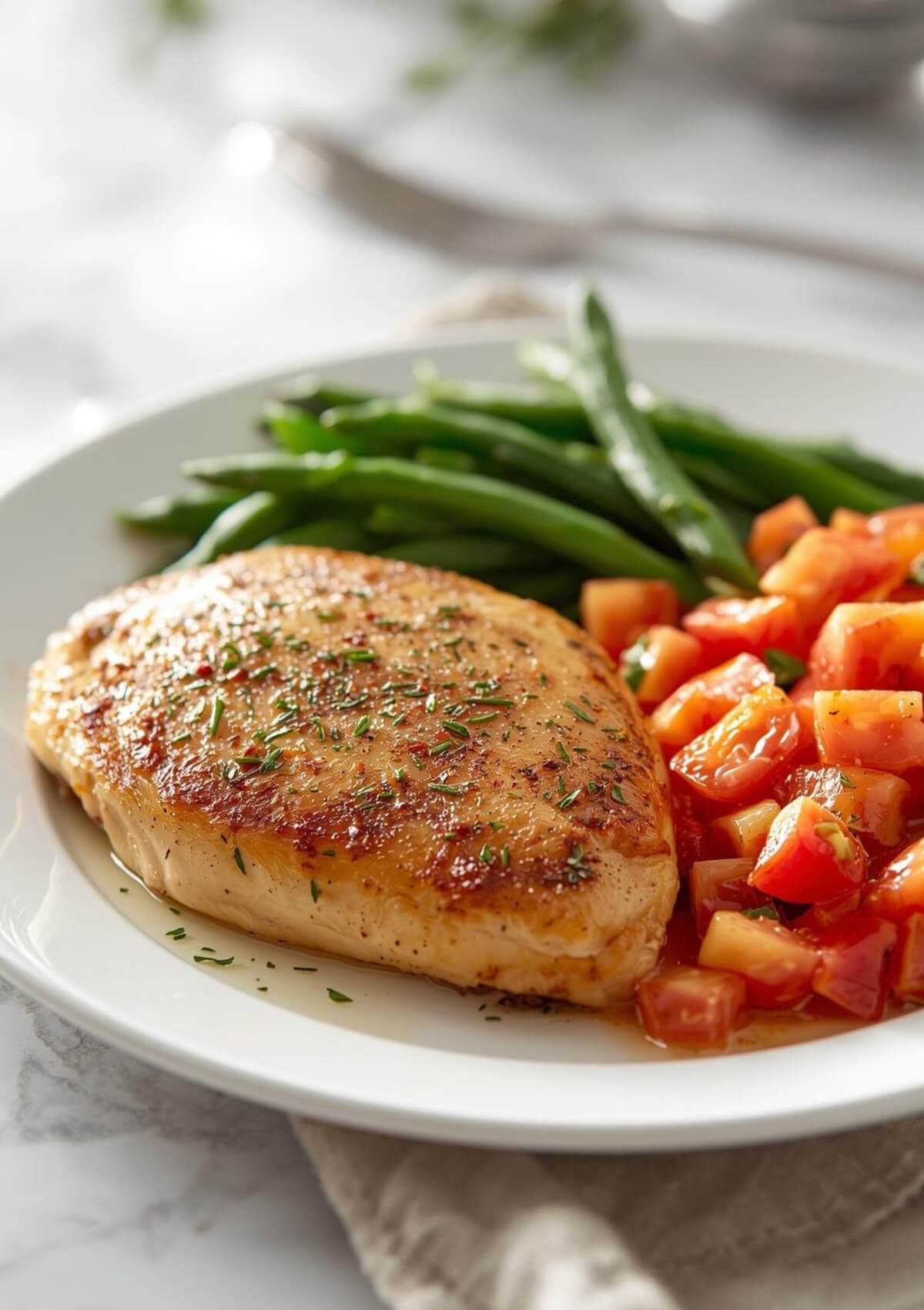 This budget friendly Chicken and Green Beans recipe is family friendly and low carb